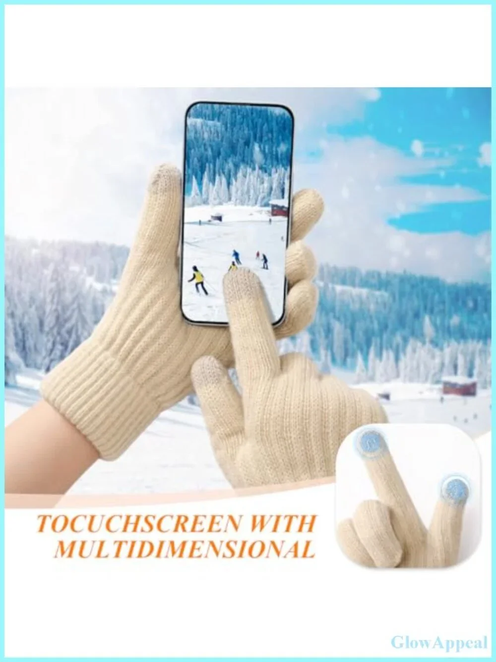 Women's Thermal Touchscreen Knit Gloves Fleece Liner Winter